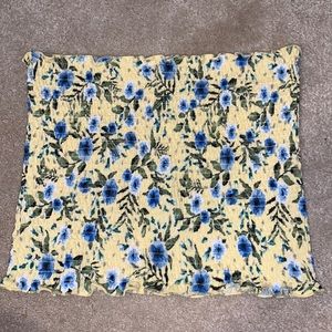 Rue 21 floral smocked crop tube top